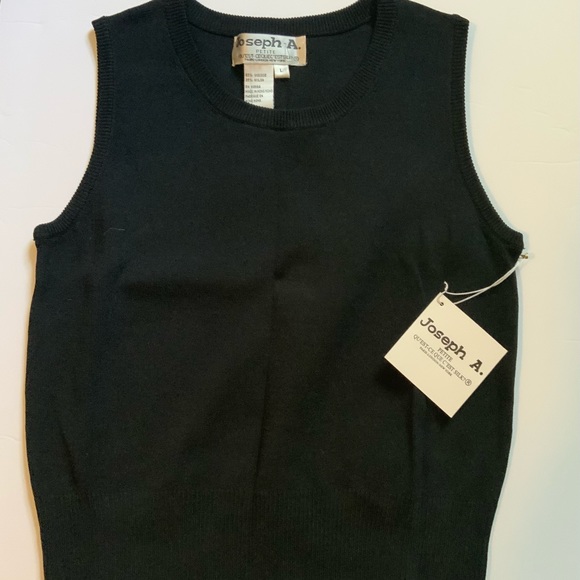 Joseph A Sweaters - Joseph A. Woman’s Petite Large Black Vest NWT